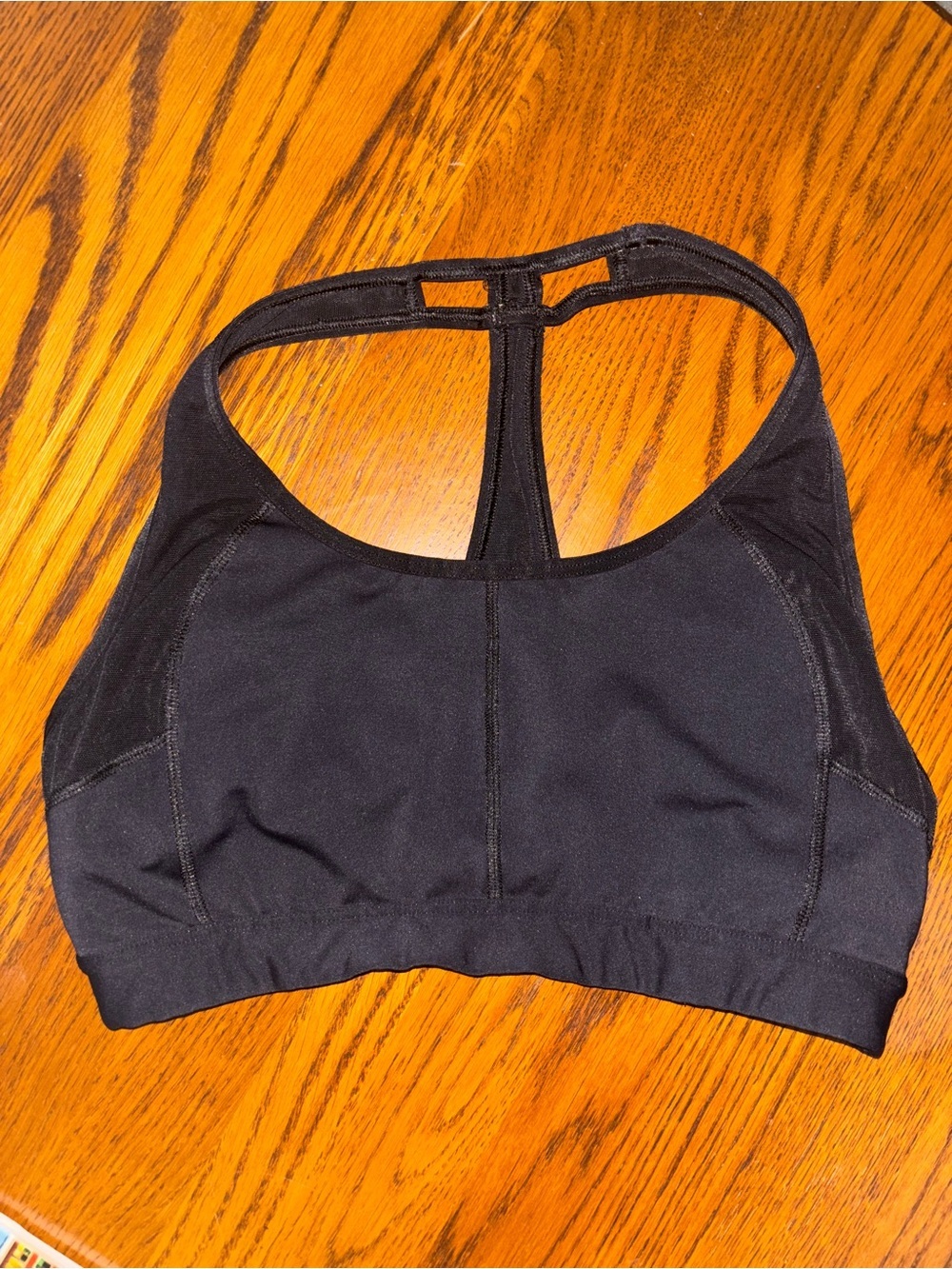 Athleta Black Racerback Push the Limited Padded Sports Bra